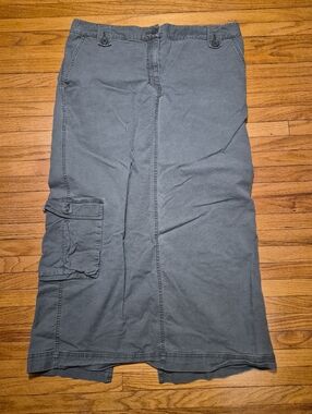 Venezia Lane Bryant Green Y2k Long Cargo Skirt Size 14